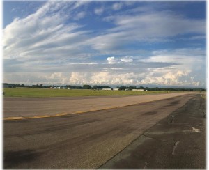 Thunderstorms about 25 miles away