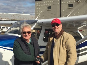 DPE Brian Addis and New Private Pilot Jay J.